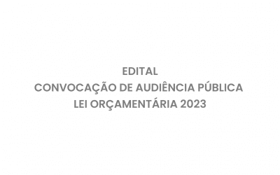 Convocação de audiência pública lei orçamentária 2023