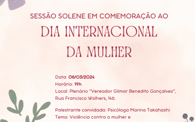 Convite – Sessão Solene em Comemoração ao Dia Internacional da Mulher