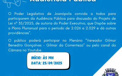 Convocação para Audiência Pública – Projeto de Lei 35/2025
